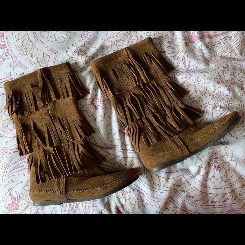 Minnetonka 3 Layer Fringe Boot - image 2